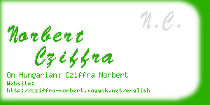 norbert cziffra business card